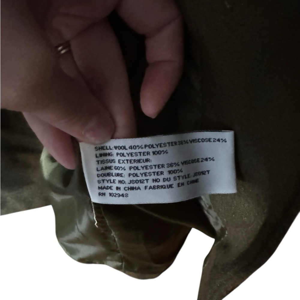 Anthropologie Tulle Women's Olive Green Coat - Picture 6 of 7